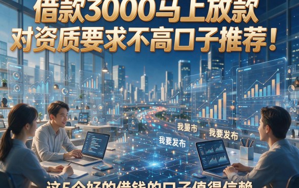 借款3000马上放款对资质要求不高口子推荐！这5个好的借钱的口子值得信赖