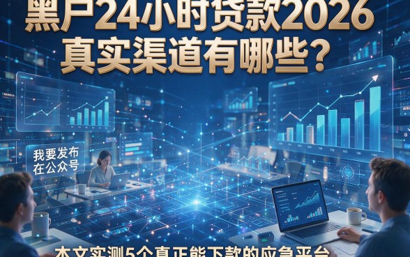 黑户24小时贷款2026真实渠道有哪些？本文实测5个真正能下款的应急平台