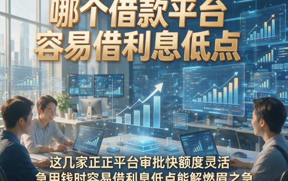 哪个借款平台容易借利息低点，这几家正规平台审批快额度灵活，急用钱时容易借利息低点能解燃眉之急