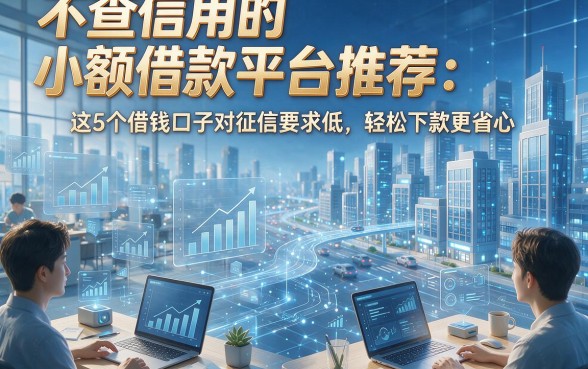 不查信用的小额借款平台推荐：这5个借钱口子对征信要求低，轻松下款更省心