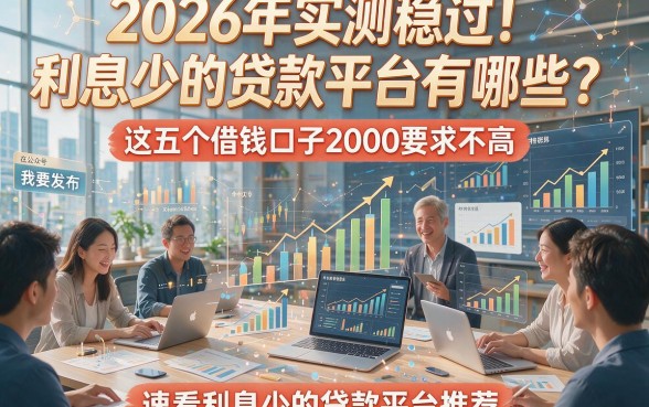 2026年实测稳过！利息少的贷款平台有哪些？这五个借钱口子2000要求不高，速看利息少的贷款平台推荐