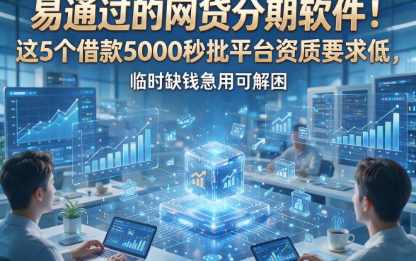 易通过的网贷分期软件：这5个借款5000秒批平台资质要求低，临时缺钱急用可解困