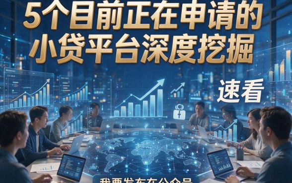 5个目前正在申请的小贷平台深度挖掘，速看！