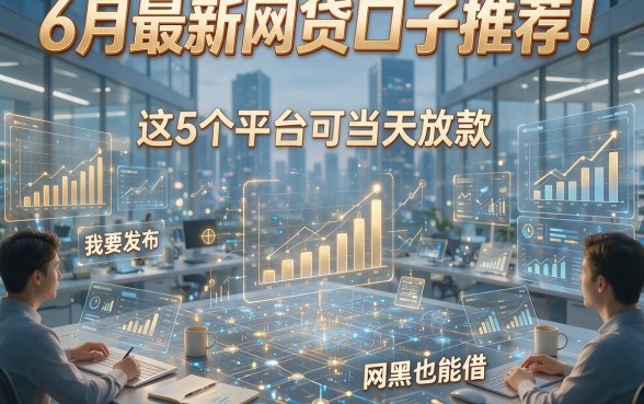 6月最新网贷口子推荐！这5个平台可当天放款，网黑也能借