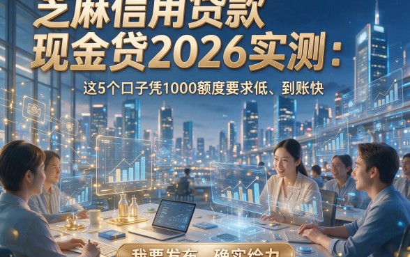 芝麻信用贷款现金贷2026实测：这5个口子凭1000额度要求低、到账快，确实给力