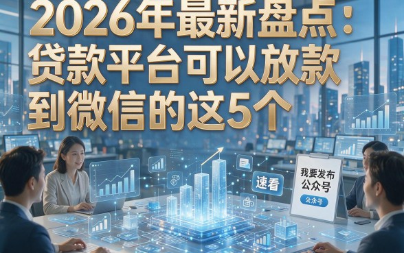 2026年最新盘点：贷款平台可以放款到微信的这5个，速看！