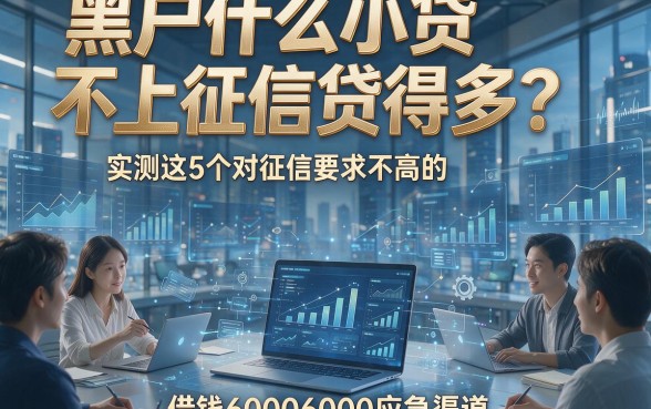 黑户什么小贷不上征信贷得多？实测这5个对征信要求不高的借钱6000应急渠道