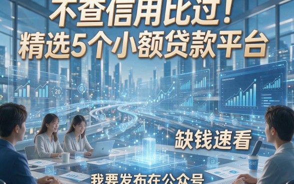 不查信用比过！精选5个小额贷款平台，缺钱速看