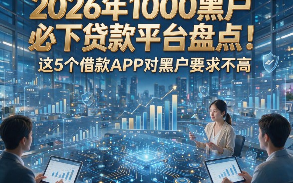 2026年1000黑户必下贷款平台盘点！这5个借款APP对黑户要求不高
