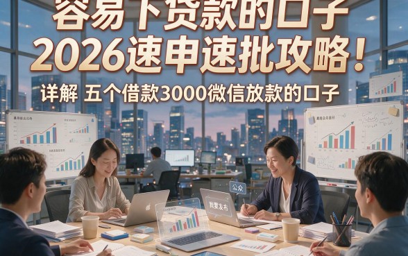 容易下贷款的口子2026速申速批攻略！详解五个借款3000微信放款的口子