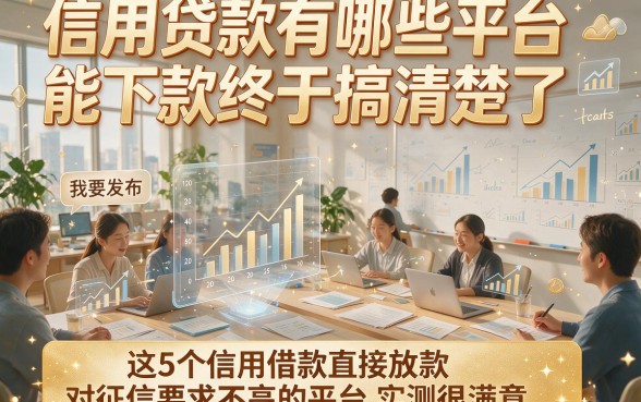 信用贷款有哪些平台能下款终于搞清楚了，这5个信用借款直接放款对征信要求不高的平台实测很满意