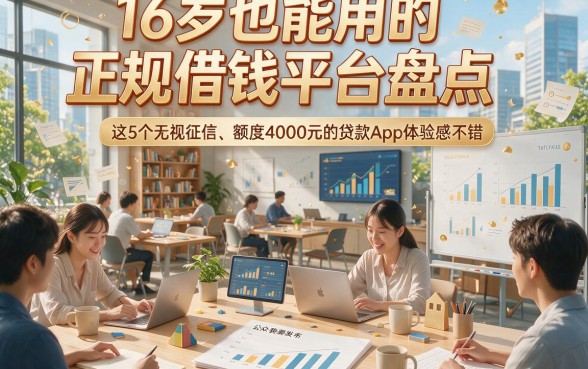 16岁也能用的正规借钱平台盘点，这5个无视征信、额度4000元的贷款App体验感不错