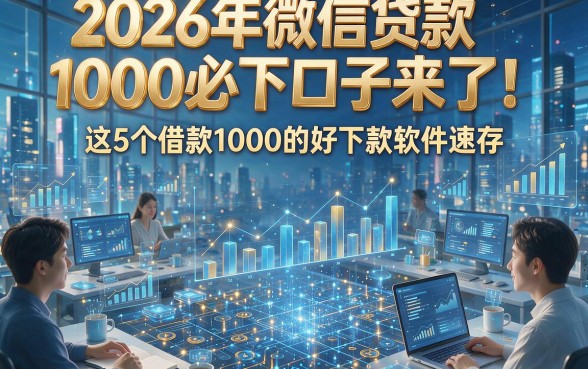 2026年微信贷款1000必下口子来了！这5个借款1000的好下款软件速存