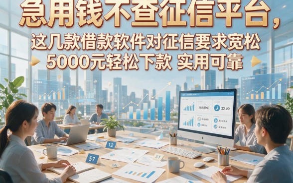 急用钱不查征信平台，这几款借款软件对征信要求宽松5000元轻松下款实用可靠