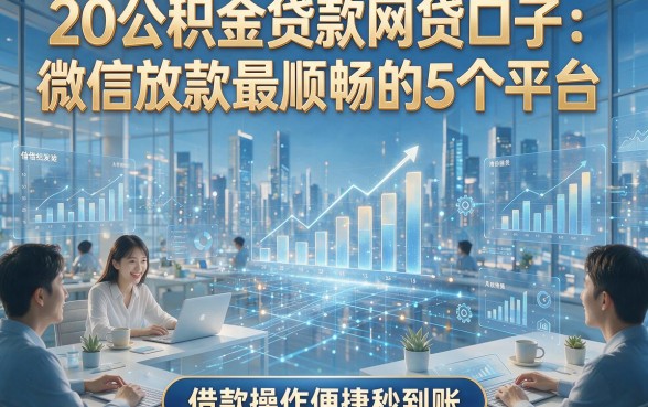 20公积金贷款网贷口子：微信放款最顺畅的5个平台，借款操作便捷秒到账