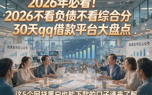 2026年必看！2026不看负债不看综合分30天qq借款平台大盘点，这5个网贷黑户也能下款的口子速来了解