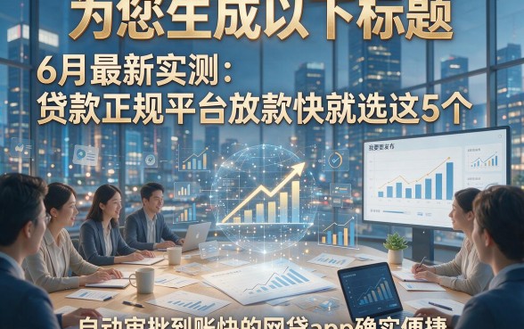 为您生成以下标题：6月最新实测：贷款正规平台放款快就选这5个，自动审批到账快的网贷app确实便捷
