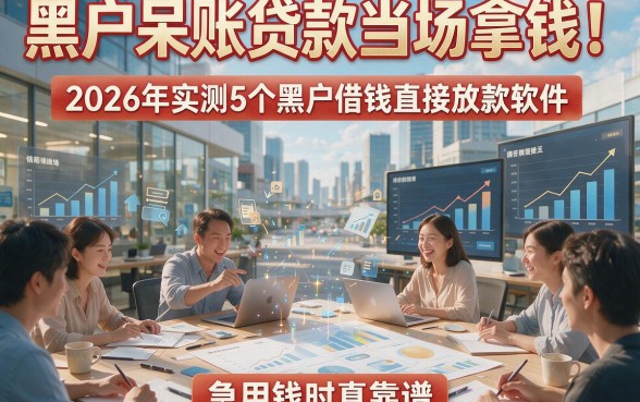 黑户呆账贷款当场拿钱！2026年实测5个黑户借钱直接放款软件，急用钱时真靠谱