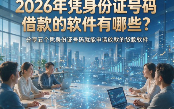 2026年凭身份证号码借款的软件有哪些？分享五个凭身份证号码就能申请放款的贷款软件