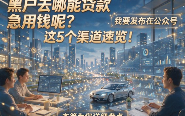 黑户去哪能贷款急用钱呢？这5个渠道速览！本篇为您详细盘点！