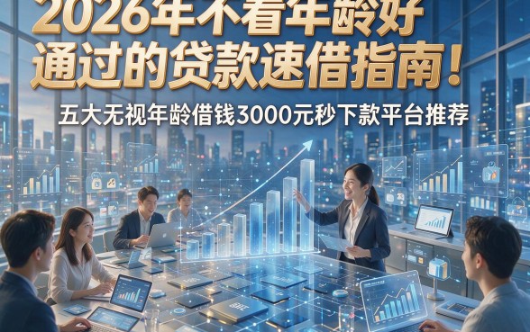 2026年不看年龄好通过的贷款速借指南！五大无视年龄借钱3000元秒下款平台推荐