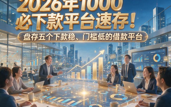 2026年1000必下款平台速存！盘点五个下款稳、门槛低的借款平台