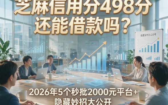 芝麻信用分498分还能借款吗？2026年5个秒批2000元平台+隐藏妙招大公开！