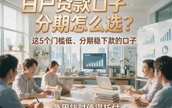 白户贷款口子分期怎么选？这5个门槛低、分期稳下款的口子，急用钱时值得托付