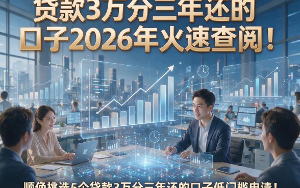 贷款3万分三年还的口子2026年火速查阅！顺便挑选5个贷款3万分三年还的口子低门槛申请