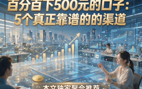 百分百下500元的口子：5个真正靠谱的渠道，本文独家聚合推荐！