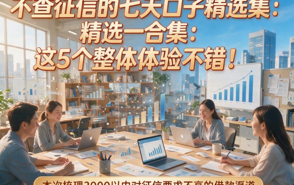 不查征信的七天口子精选合集：这5个整体体验不错！本次梳理3000以内对征信要求不高的借款渠道