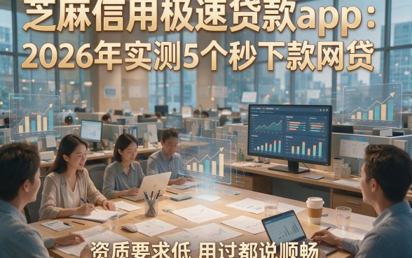 芝麻信用极速贷款app：2026年实测5个秒下款网贷，资质要求低用过都说顺畅