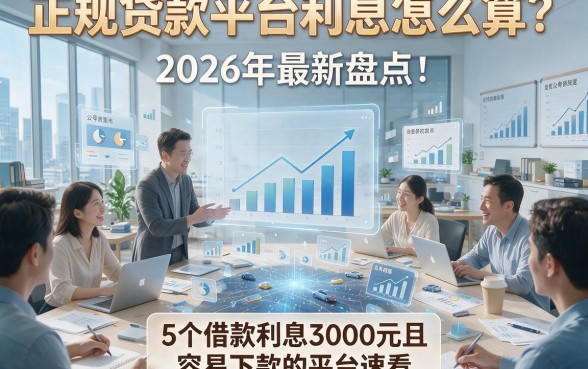 正规贷款平台利息怎么算？2026年最新盘点：5个借款利息3000元且容易下款的平台速看